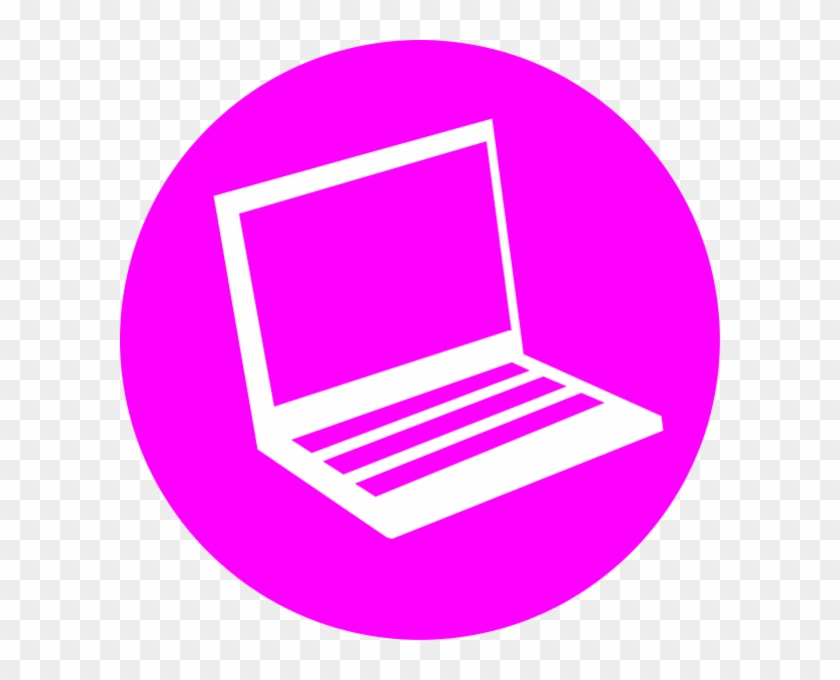Icon Laptop Vector Clip Art - Pink Computer Clip Art #36797