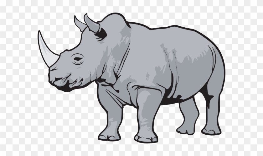Clipart Enjoyable Design Rhino Clipart Gray Clip Art - Rhino Png #36819