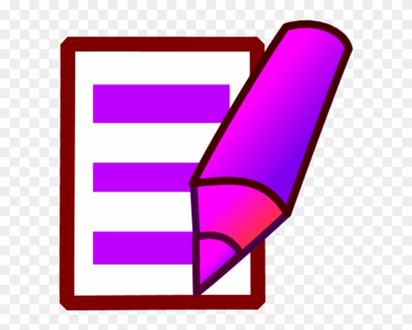Pen And Paper Pen Paper Icon Iconset Vector Clip Art - Purple Pen And Paper #37179