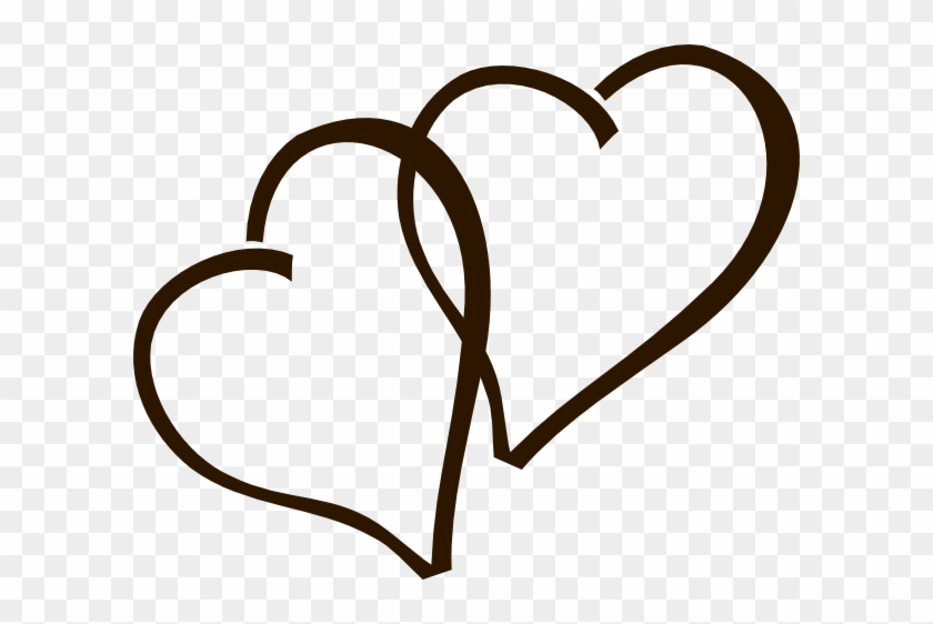 Deep Brown Hearts Clip Art - Clip Art Wedding Hearts #37199