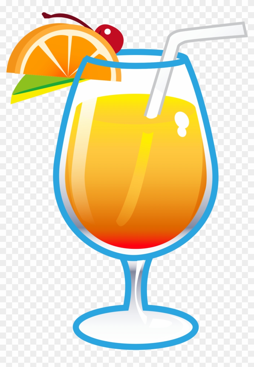 Tropical Drink Clip Art Library - Cocktail Emoji #37304