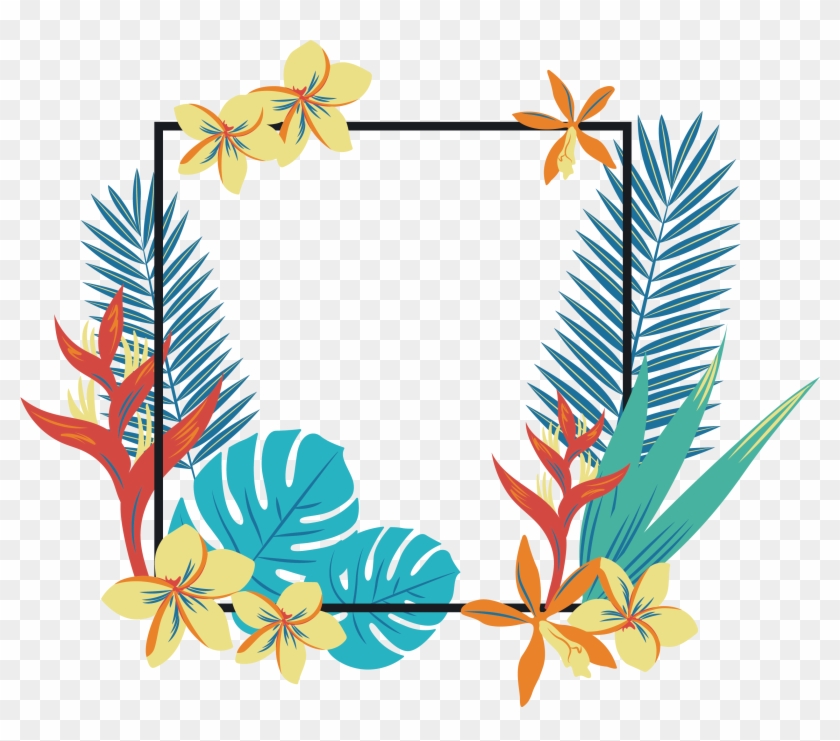 Tropics Geometry Quadrilateral Clip Art - Tropical Border Png #37374