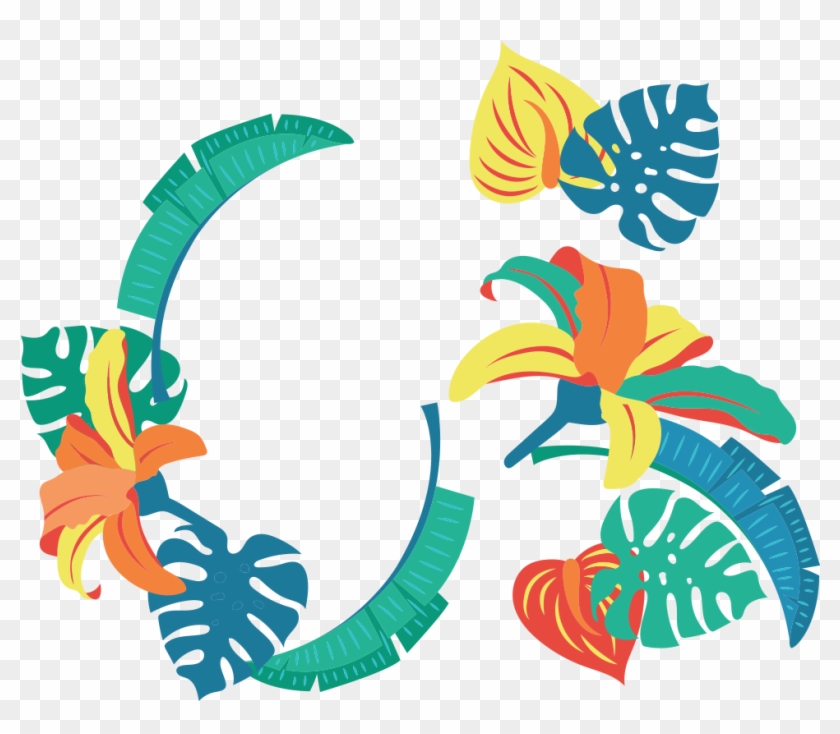 Tropics Leaf Graphic Design Clip Art - Tropical Design Png #37434