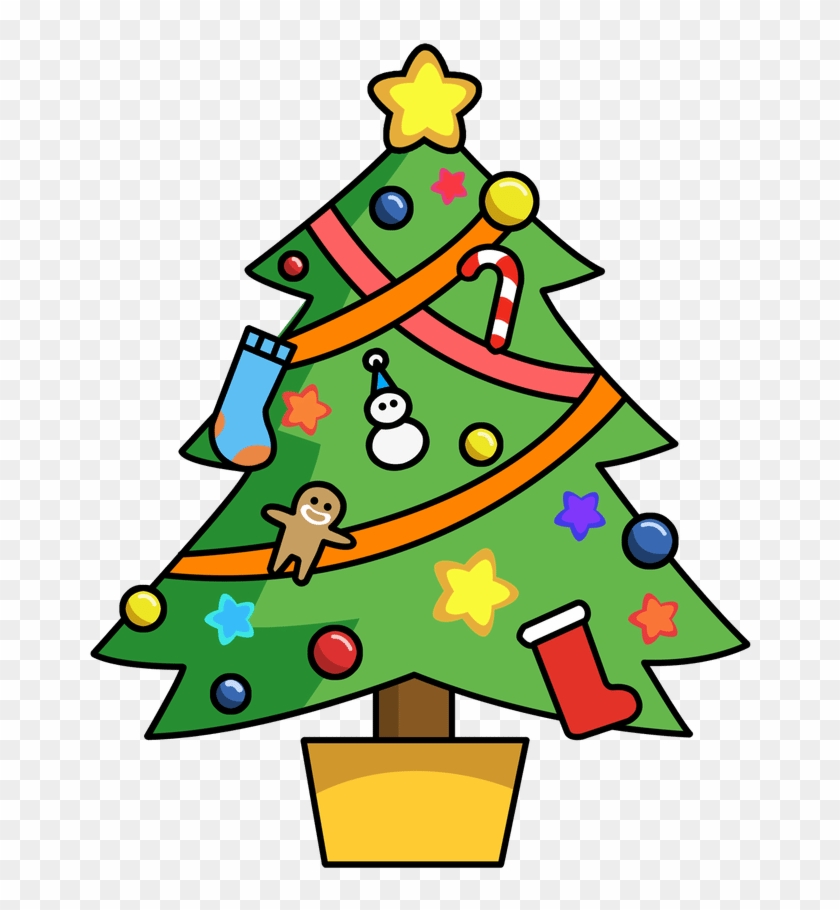 A Christmas Tree Decorated With Homemade Ornaments - Christmas Tree Clip Art #37458