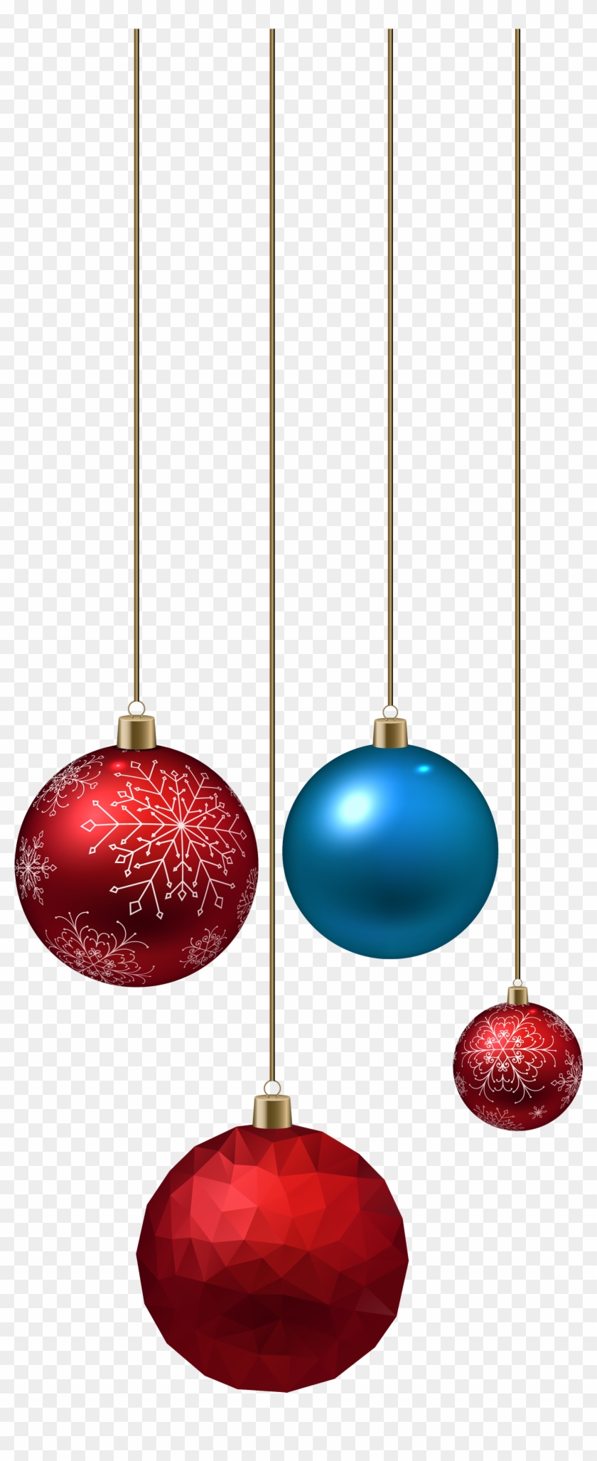 Blue And Red Christmas Ball Png Clipart - Real Christmas Ball Png #37509