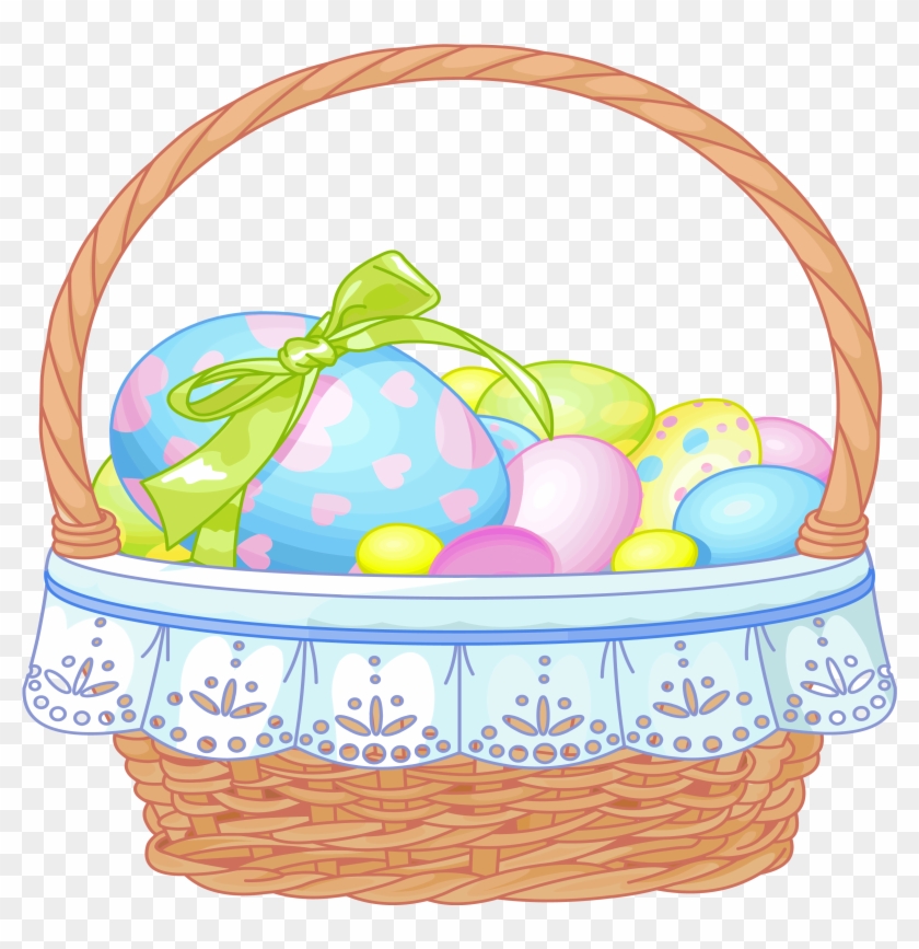 Easter Clipart Transparent Background - Easter Eggs Basket Clipart #37557