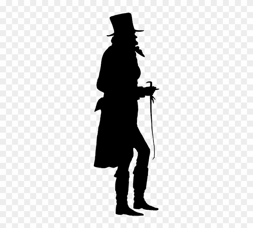 Victorian Man Silhouette With Whip - Victorian Man Silhouette #37556