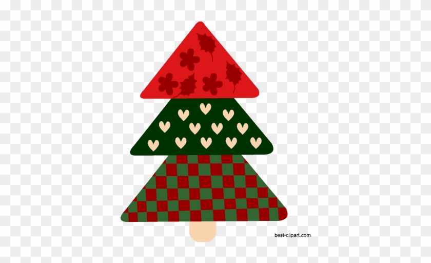 Coloful Christmas Tree With Beautiful Pattern Free - 聖誕樹 圖案 #37765