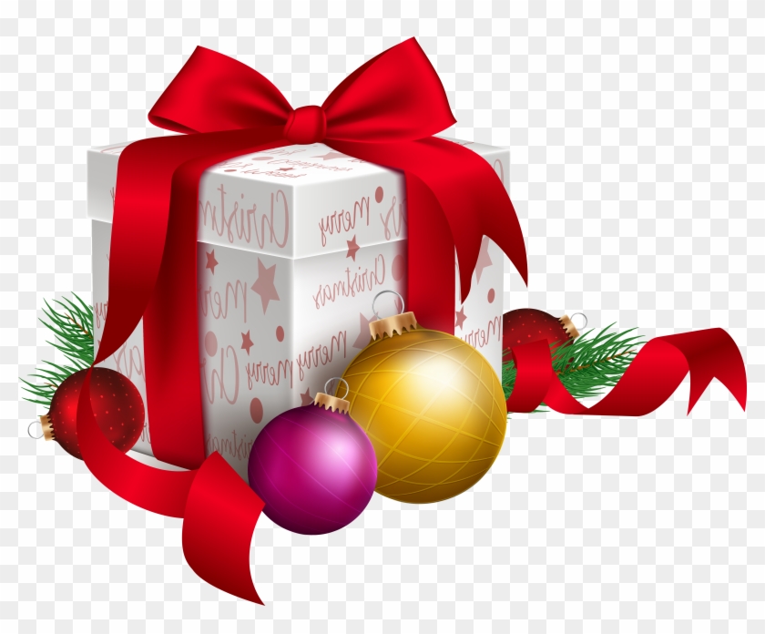 Christmas Gift And Ornaments Transparent Png Clip Art - Christmas Gift Png #37830