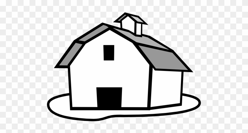 Farmhouse Clipart Black And White - Farm Clip Art Black And White #37954