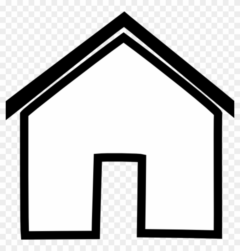 House Outline Clipart Black House Outline Clip Art - House #37971