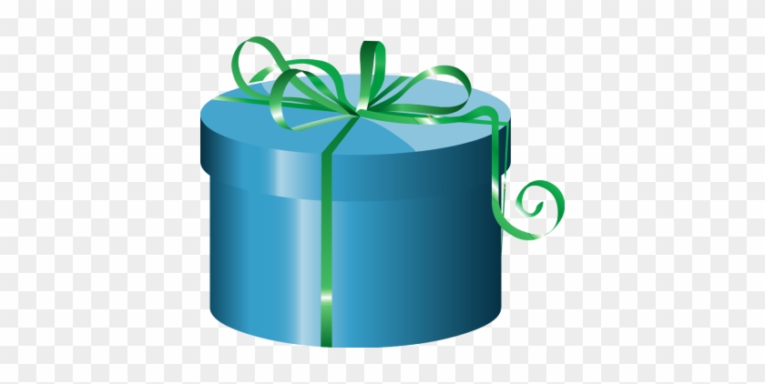 Teal Clipart Gift - Blue Gift Box Clip Art #38016