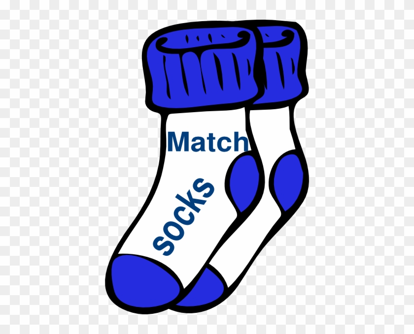 Chores Blue Match Socks Clip Art - Socks Clip Art #38207