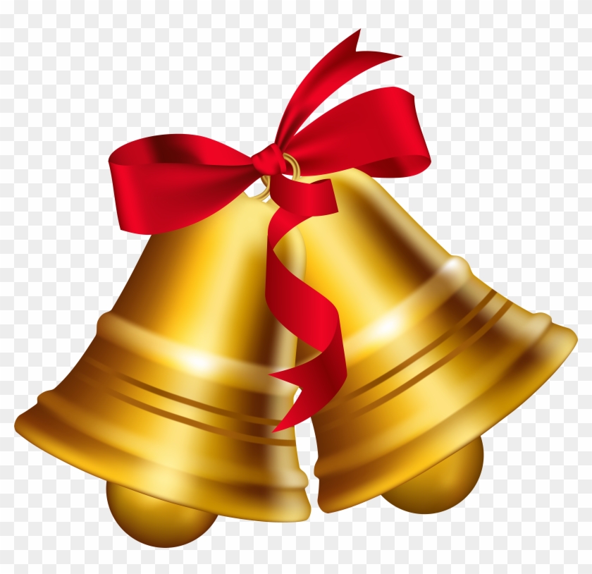 Christmas Bells With Bow Png Clip Art Imageu200b Gallery - Christmas Bell #38336