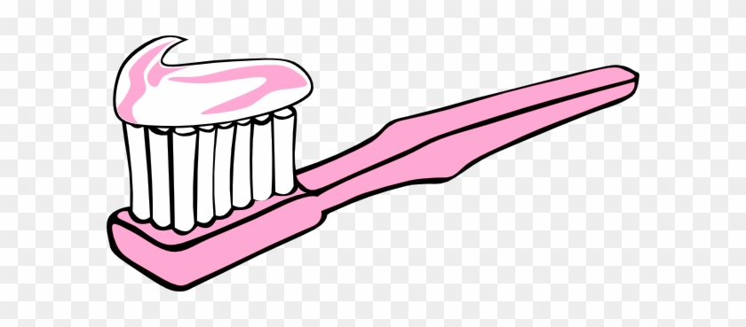 Brush Teeth Pink Toothbrush Clip Art At Vector Clip - Toothbrush Clipart #38332