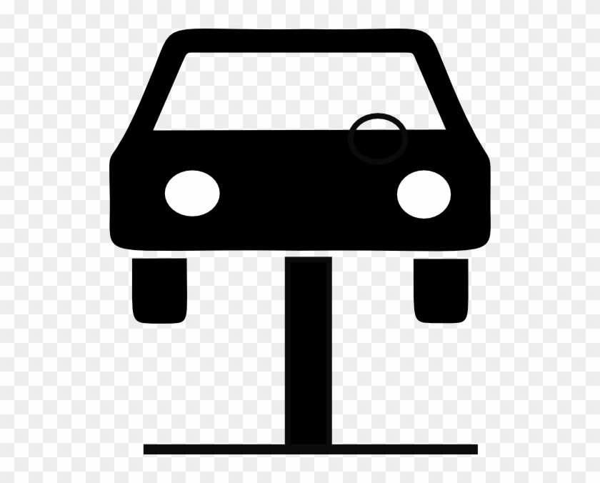 Auto Repair Lift Clip Art - Car On Lift Icon #38399