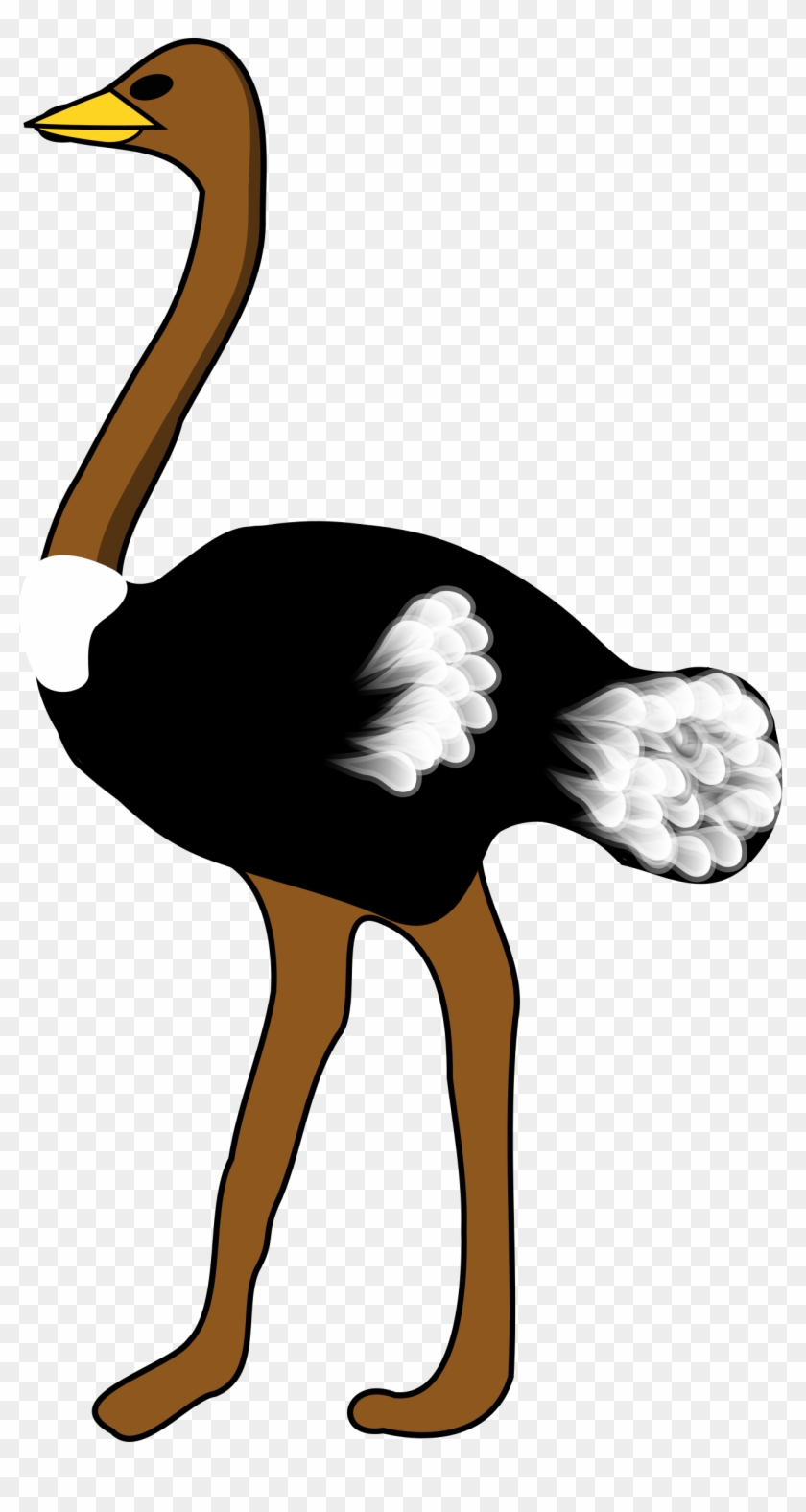 Image Of An Ostrich Inspired By Heraldry - Ostrich Clipart #38401