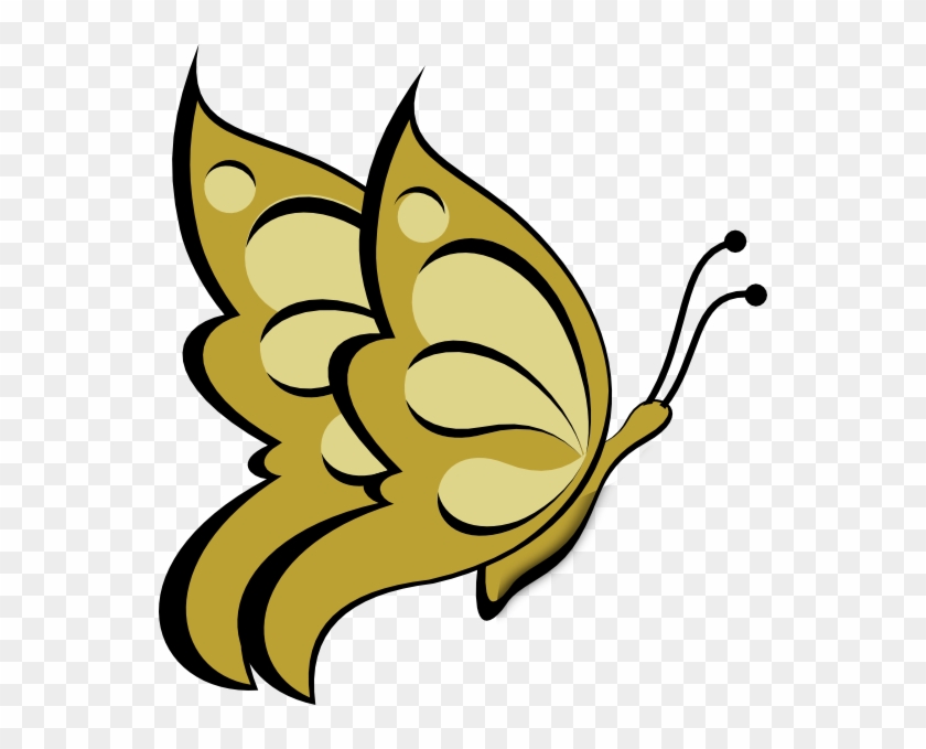 Gold Butterfly Clip Art At Clker Com Vector Online - Butterfly Images Clip Art #38407