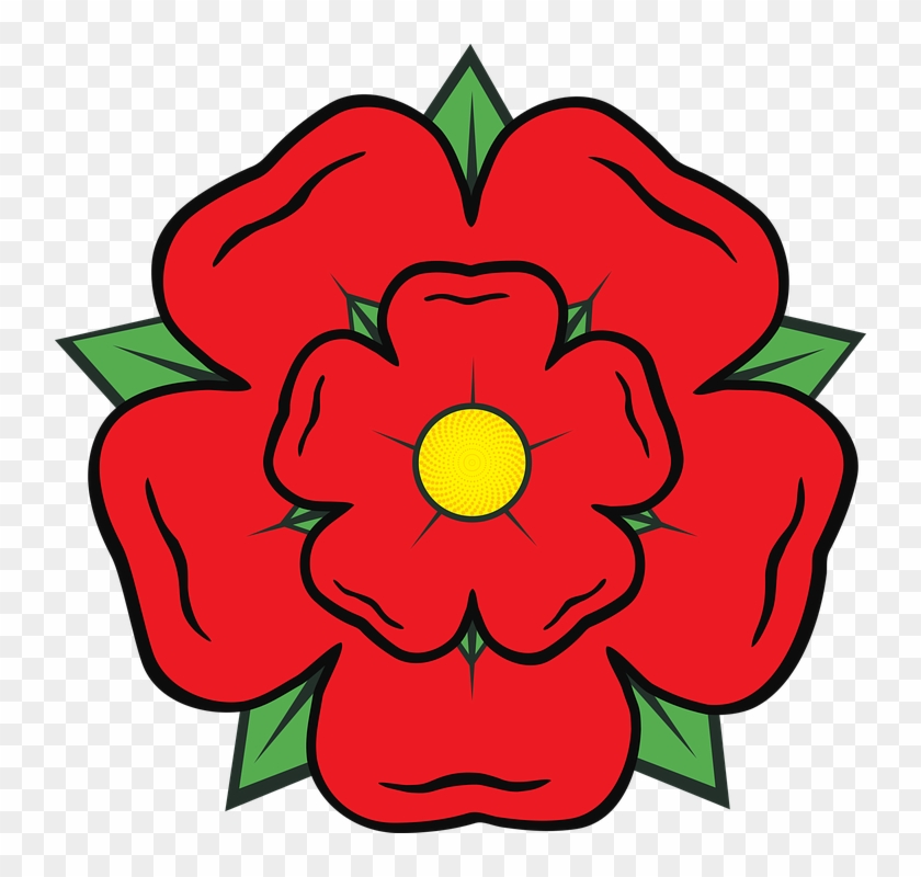 Lancashire Rose County England Heraldic Heraldry - Lancashire Rose Vector #38514