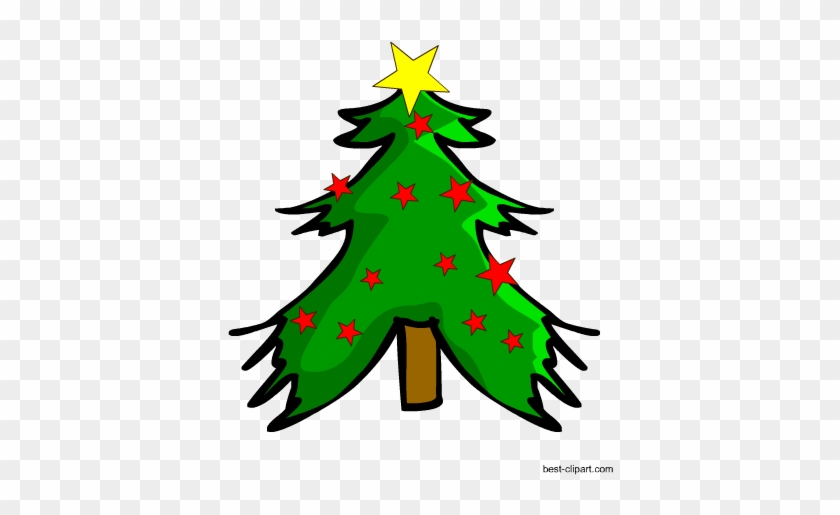 Free Christmas Tree With Stars Clip Art - Printable Christmas Stencils #38522