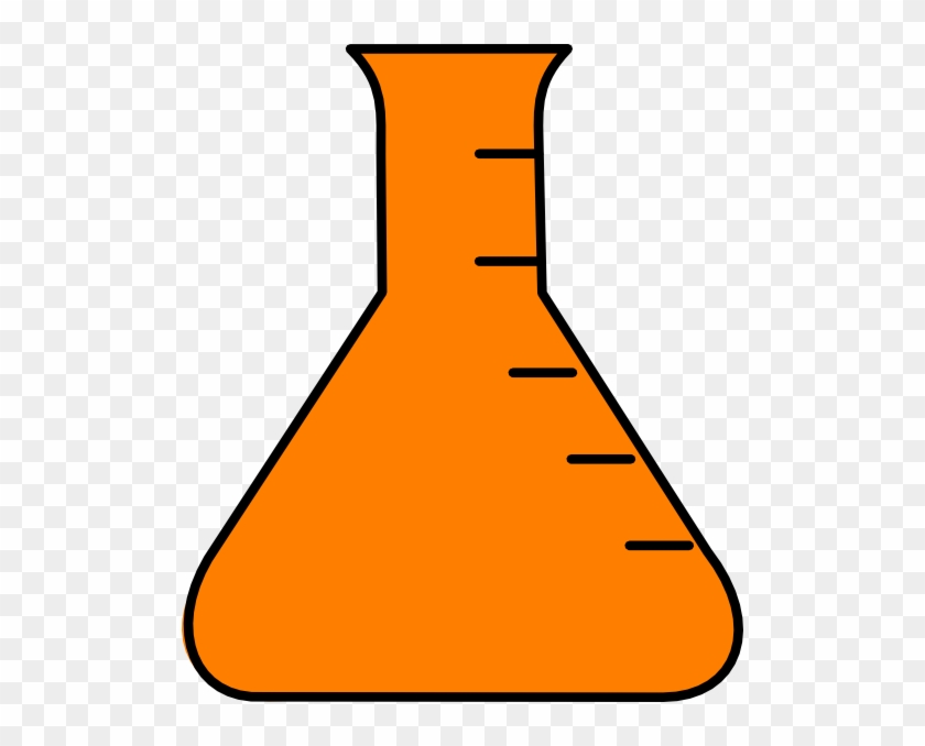 Medieval Stained Glass Clipart - Orange Conical Flask #38724