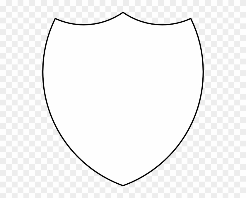 Shield Template Shield Outline Clip Art Vector Clip - Clip Art #38726