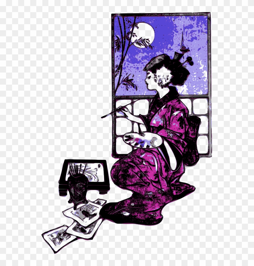 Free Western Geisha Artist - Geisha Art Png #38767