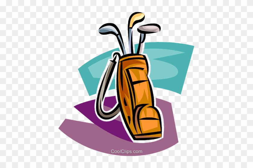 Golf Vector Clipart Of A Golf Bag With Clubs - Illustration #38765