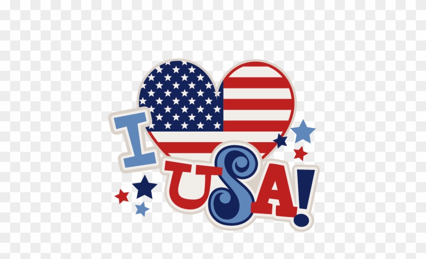 I Heart Usa Title Svg Scrapbook Cut File Cute Clipart - Love Usa Clipart #38986