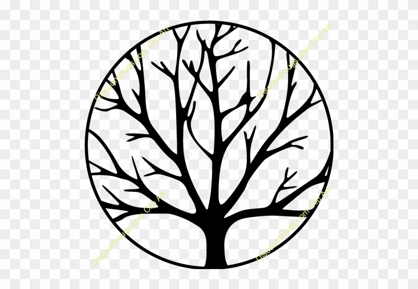 Swirly Family Tree Clip Art - Tree Without Leaves Coloring Page #38989