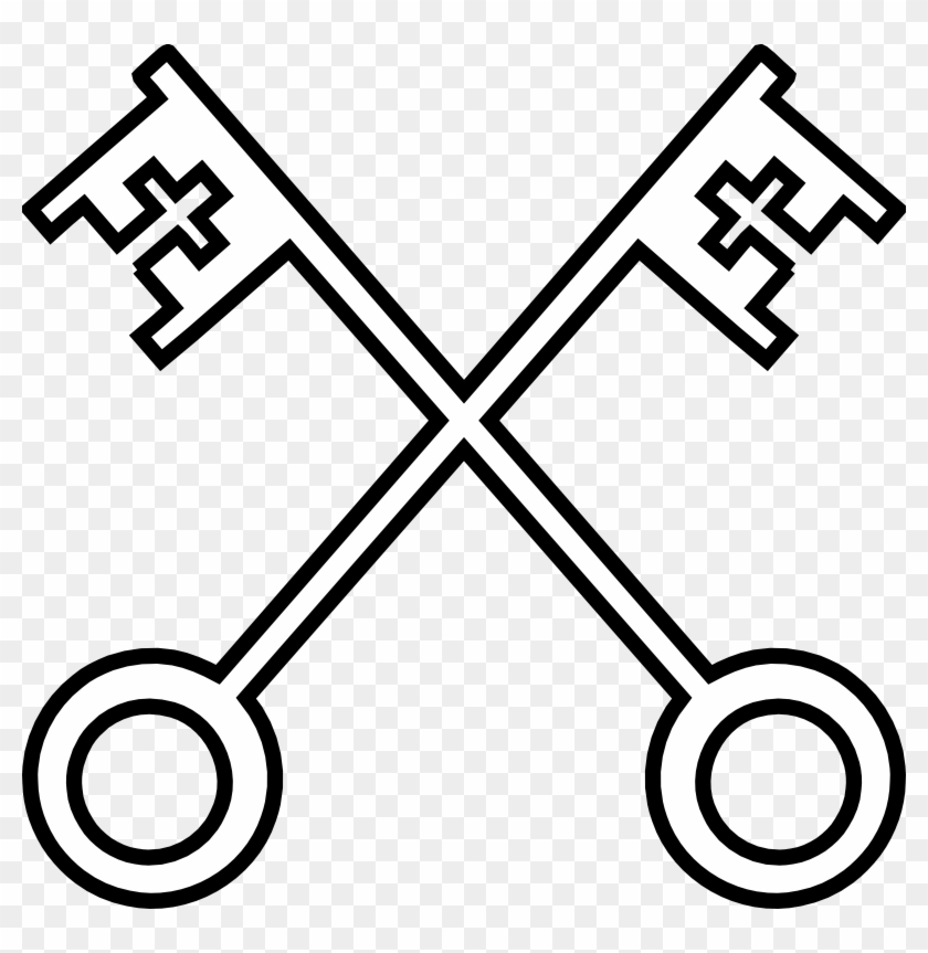 Crossed Skeleton Keys SVG