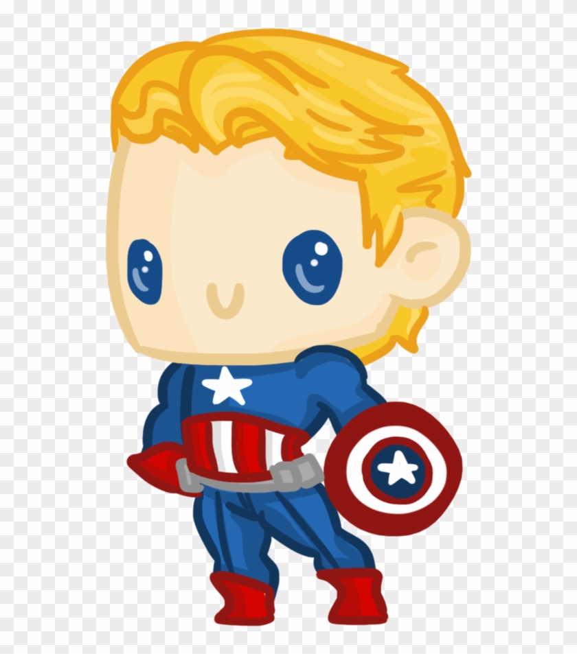 Super Chibis - Cute Captain America Cartoon #39110