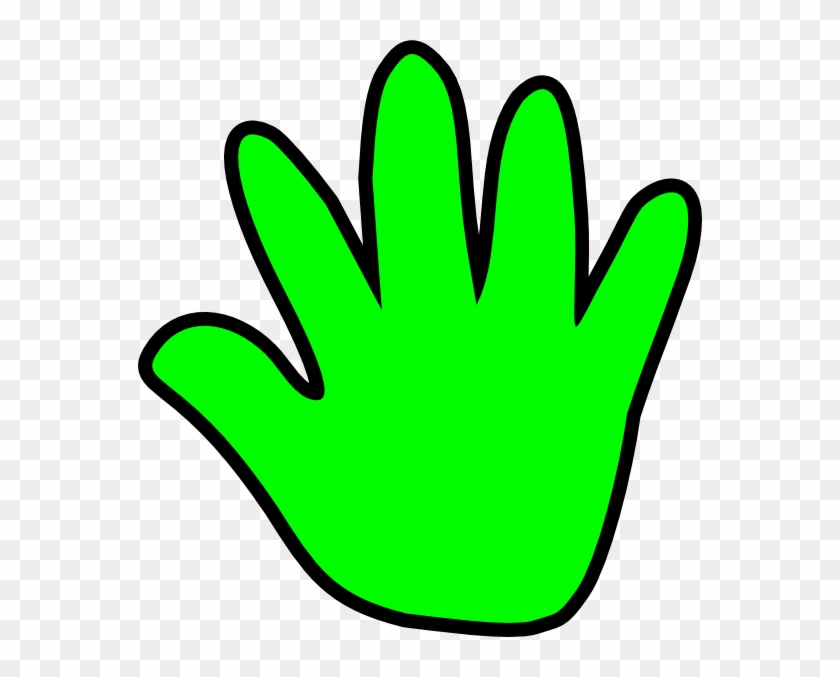 Child Handprint Green Clip Art - Clipart Child Hand #39113