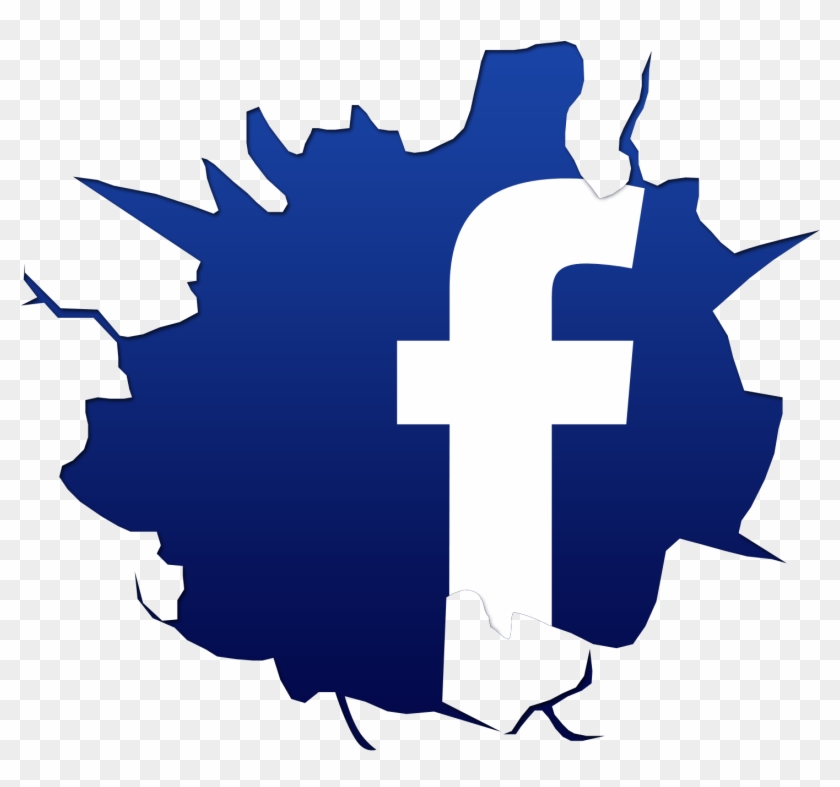 Logo Facebook Vector Clipart Free To Use Clip Art Resource - Facebook Logo Cracked #39216