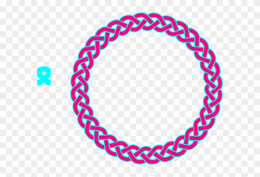 Pink & Blue Celtic Knot Clip Art - Celtic Knot In Circle #39260