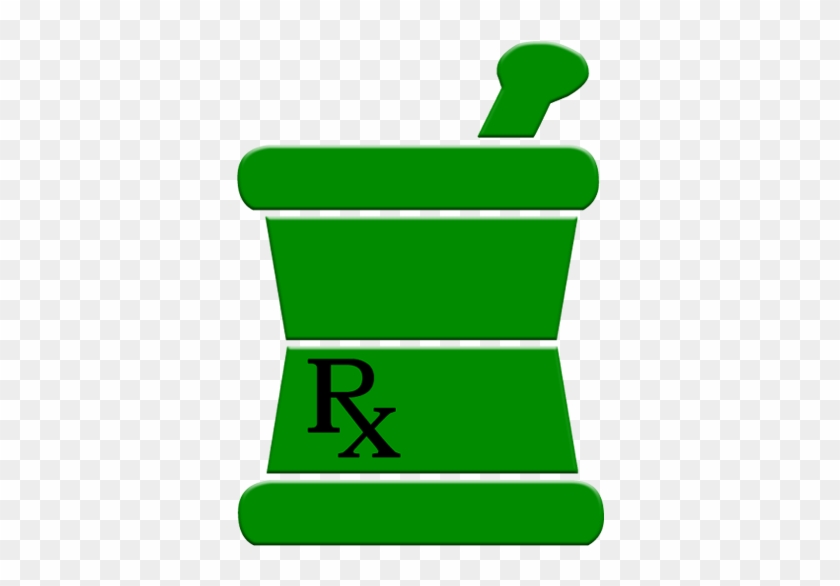 Green Rx Mortar Pestle Logo Clip Art Image - Mortar And Pestle Logo #39277
