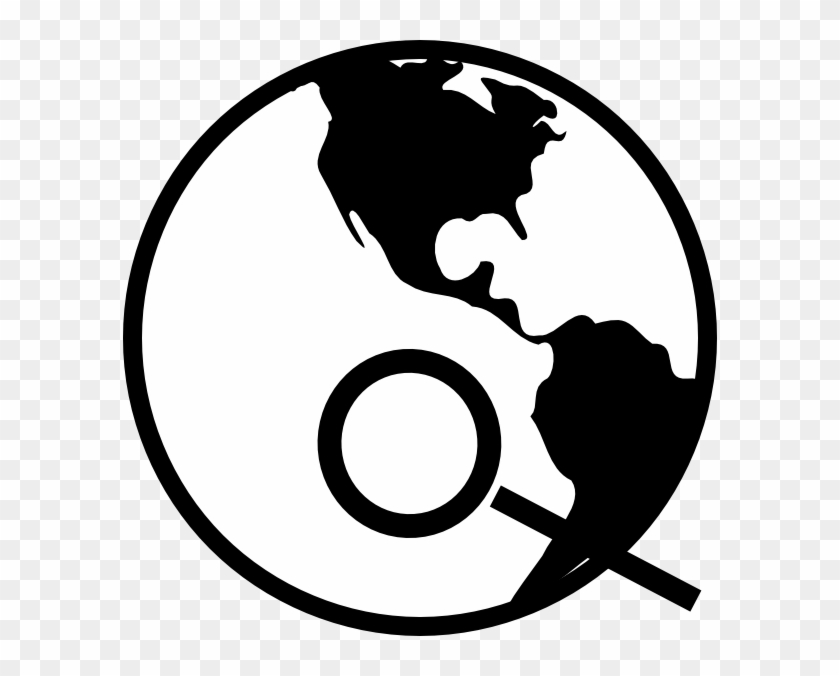 Free Clip Art For Logo Internet - Earth Black And White Cartoon #39280