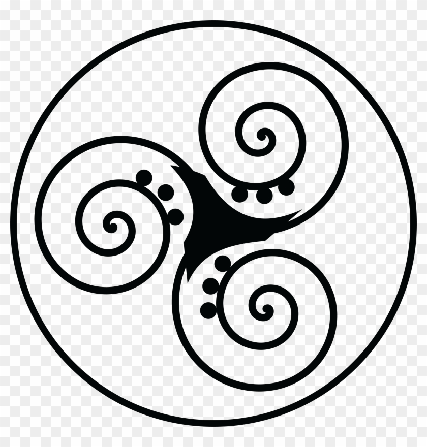 Free Clipart Of A Celtic Symbol Triskel - Clip Art #39291