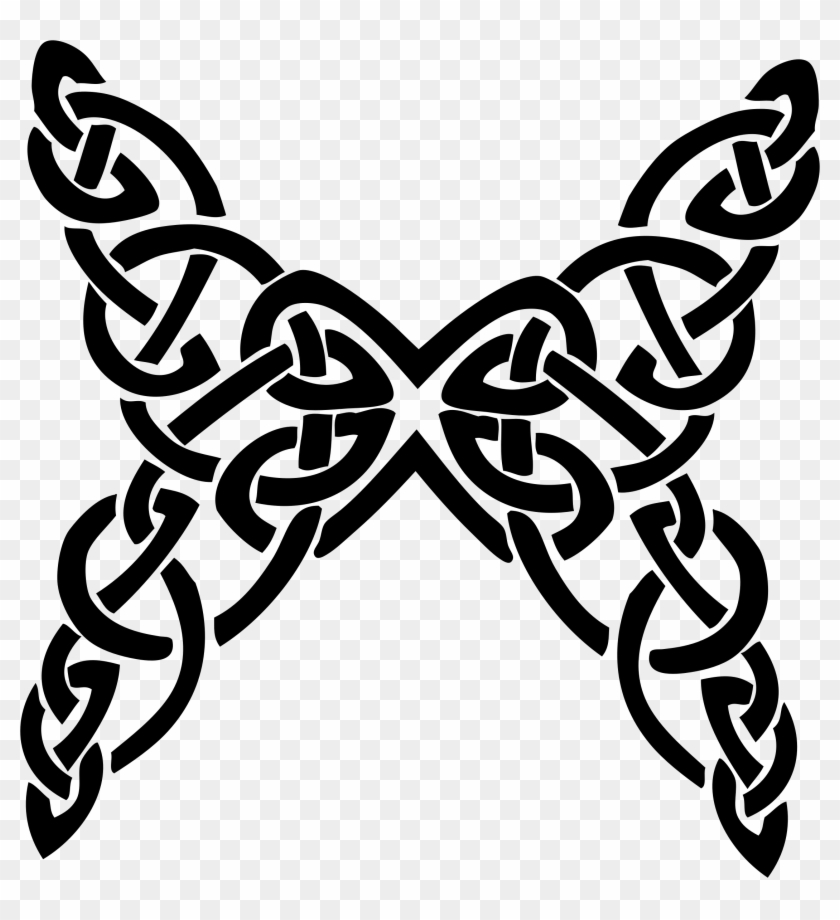 Celtic Knot Line Art Butterfly 2 - Celtic Knot Butterfly #39293