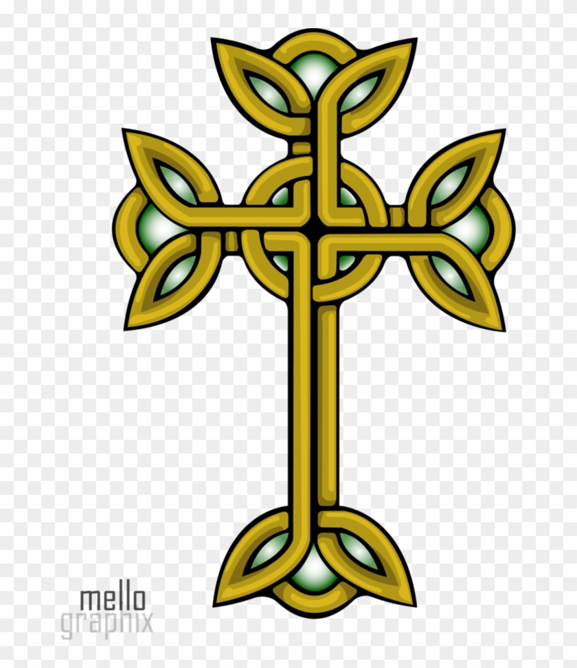 Gold Celtic Cross Png Png Images - Golden Celtic Symbols Png #39330