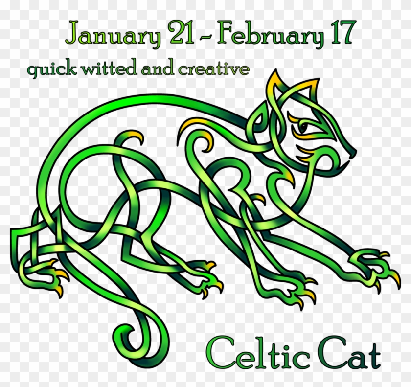 Celtic Clipart Astrology - Celtic Animal Zodiac Cat #39333
