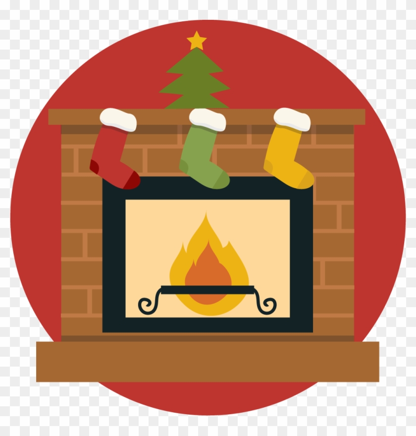 Free Cute Christmas Fireplace Clip Art - Christmas Fireplace Clipart #39343