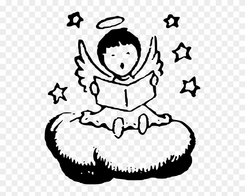 Angel In Clouds Clip Art #39385