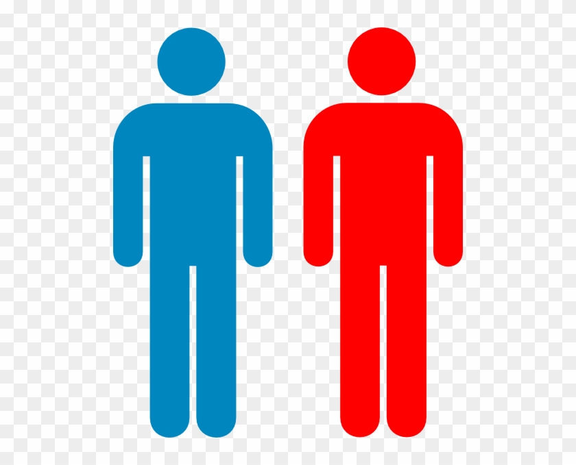 Blue And Red Person Symbol Clip Art - Person Outline Red #39659