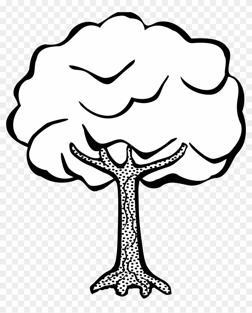 under the tree clipart black and white