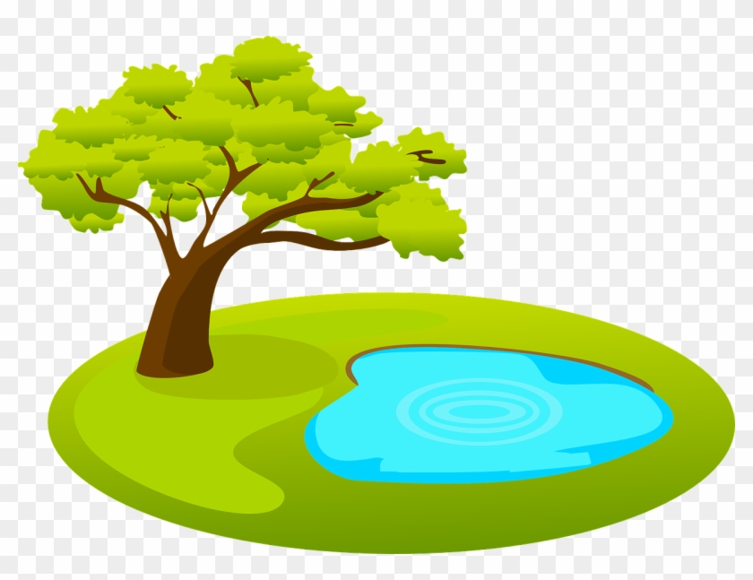 Clipart Of A Pond #39749