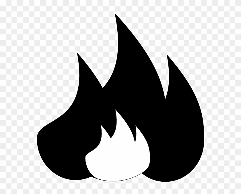 Fire Symbol Clip Art At Clker - Black And White Fire Symbol #39801