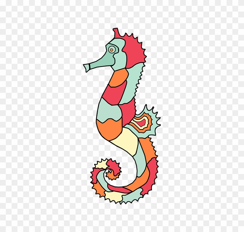 Hippocampus Clipart Karikatür Sevimli Hayvan Balık - Clip Art #39829