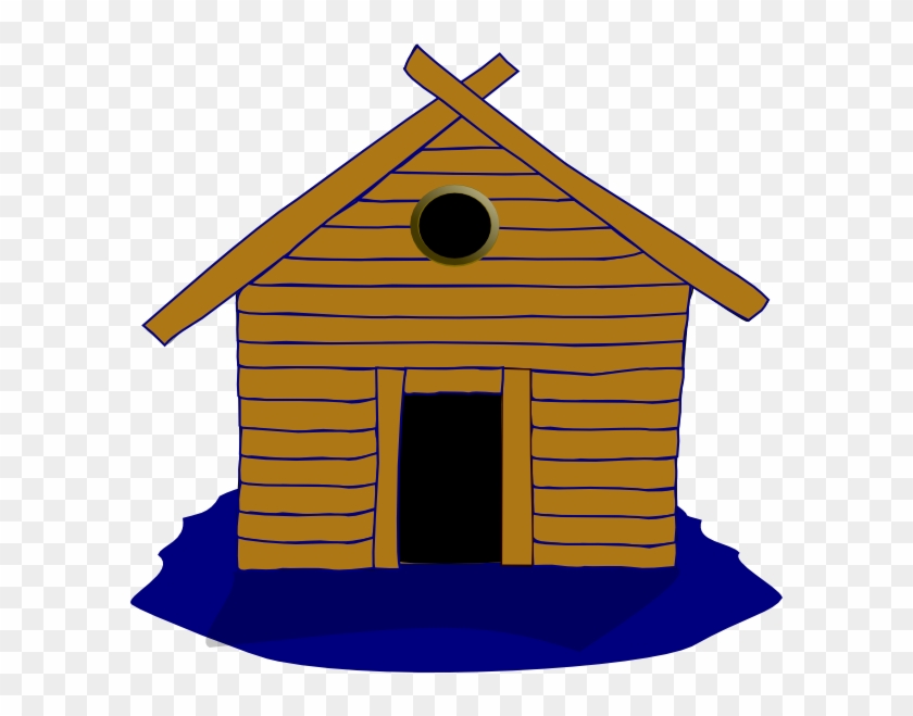 Log Home And Seasonal Clip Art At Clker - Wooden House Clipart #39864