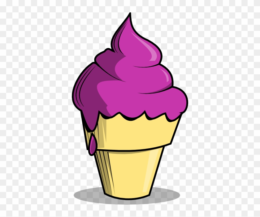 Dairy Clip Art & Images Free For Commercial Use Page - Melting Ice Cream Cone Clipart #40040